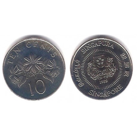 (51a) Singapur. 1989. 10 Cents (Proof)