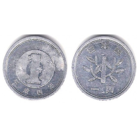 (Y95.2) Japón. 1992(4). 1 Yen (BC/BC+)