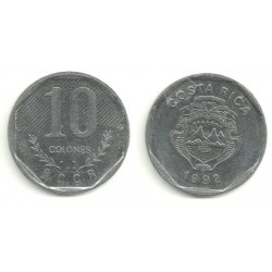 (215.1) Costa Rica. 1992. 10 Colones (SC)