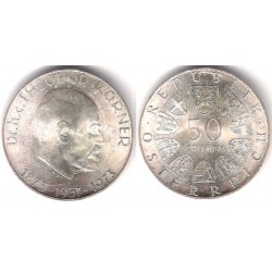 (2917) Austria. 1973. 50 Schilling (SC) (Plata)