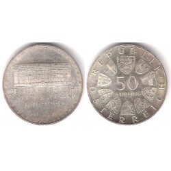 (2900) Austria. 1966. 50 Schilling (EBC+) (Plata)