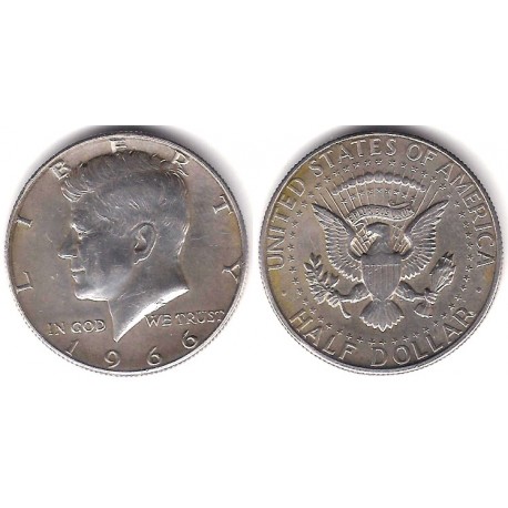 (202a) Estados Unidos de América. 1966. Half Dollar (MBC+) (Plata)