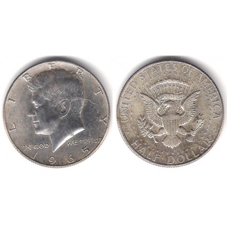 (202a) Estados Unidos de América. 1965. Half Dollar (MBC+) (Plata)