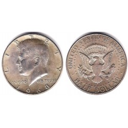 (202a) Estados Unidos de América. 1968(D). Half Dollar (MBC+) (Plata)