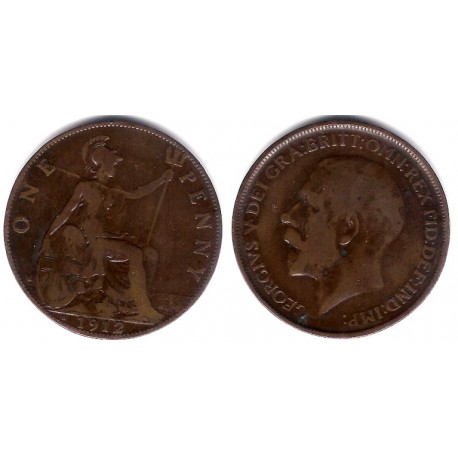 (810) Gran Bretaña. 1912. 1 Penny (BC/BC+)