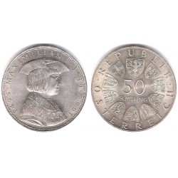 (2906) Austria. 1969. 50 Schilling (EBC+) (Plata)