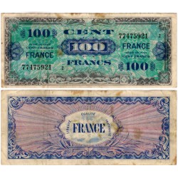 (123b) Francia. 1944. 100 Francs (MBC) Manchas