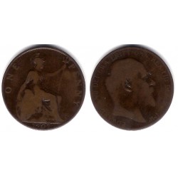 (794.2) Gran Bretaña. 1907. 1 Penny (BC/BC-)