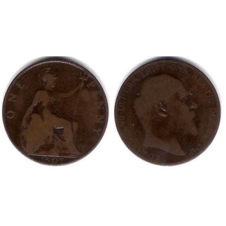 (794.2) Gran Bretaña. 1907. 1 Penny (BC/BC-)