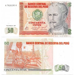 (131a) Perú. 1986. 50 Intis (SC)