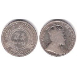 (12) Honduras Británica. 1907. 25 Cents (BC) (Plata)