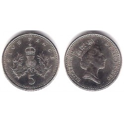 (937b) Gran Bretaña. 1990. 5 Pence (EBC)