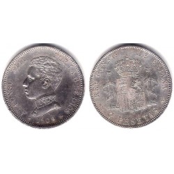 Alfonso XIII. 1905*(19-05). 2 Pesetas (MBC+) (Plata) Ceca de Madrid SM-V