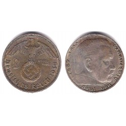 (93) Alemania (III Reich). 1939(D). 2 Mark (MBC) (Plata)