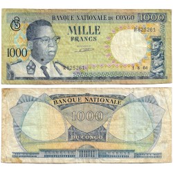 (8a) Congo. 1964. 1000 Francs (MBC-)