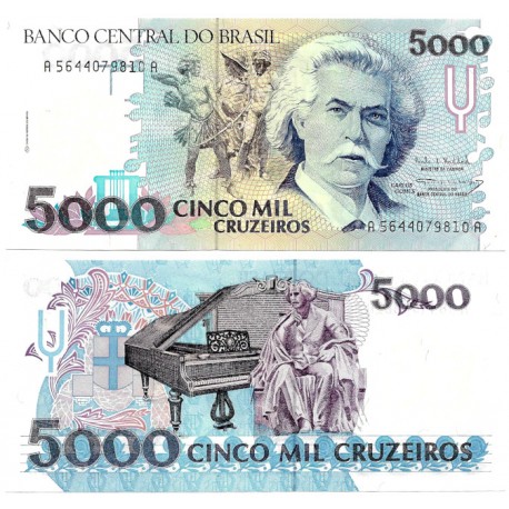 (232c) Brasil. 1990-93. 5000 Cruzeiros (SC)