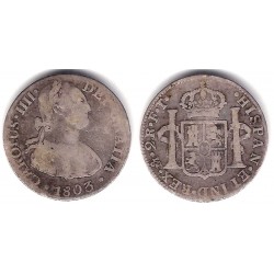 Carlos IV. 1803. 2 Reales (BC) (Plata) Ceca de Mejico FT