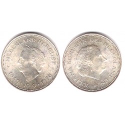 (195) Países Bajos. 1970. 10 Gulden (SC-) (Plata)