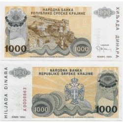 (R30) Croacia. 1994. 1000 Dinara (SC)