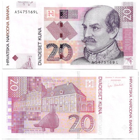 (39a) Croacia. 2001. 20 Kuna (SC)