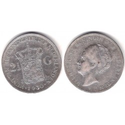 (165) Países Bajos. 1930. 2½ Gulden (MBC+) (Plata)