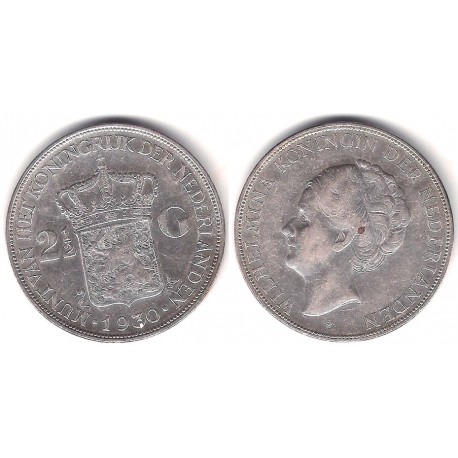 (165) Países Bajos. 1930. 2½ Gulden (MBC+) (Plata)