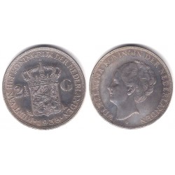 (165) Países Bajos. 1938. 2½ Gulden (MBC+) (Plata)