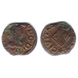 Luis XIV (Principado Catalán). 1644. Dinero (BC/BC-) Ceca de Vic