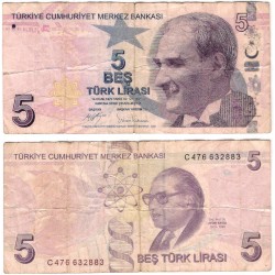 (222c) Turquía. 2009. 5 Lira (BC)