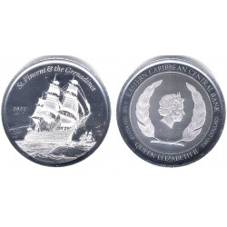 Estados Orientales Caribeños. 2022. 2 Dollars (Proof) (Plata) St. Vicente y las Granadines