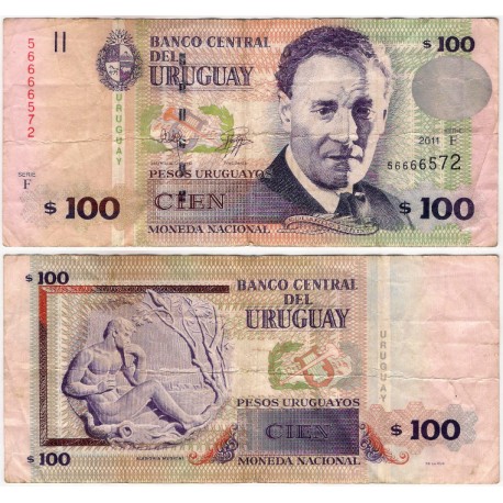 (88b) Uruguay. 2011. 100 Nuevos Pesos (BC)