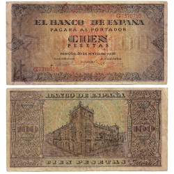 Estado Español. 1938. 100 Pesetas (MBC) Serie G