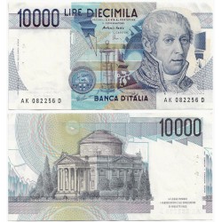 (112d) Italia. 1984. 10000 Lira (MBC+) Agujeros de Grapa