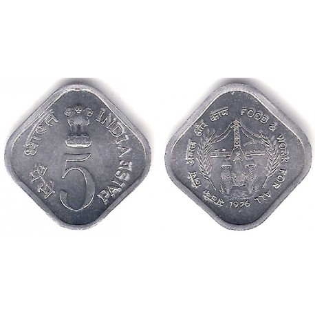 (19) India. 1976. 5 Paise (SC)