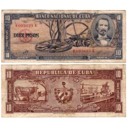 (88c) Cuba. 1960. 10 Pesos (MBC)