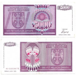 (138) Bosnia-Hercegovina. 1992. 5000 Dinara (MBC+)