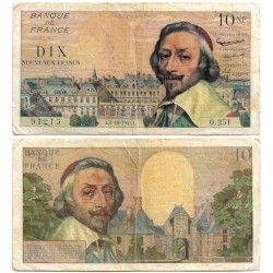 (142a) Francia. 1963. 10 Nouveaux Francs (BC) Leves roturas