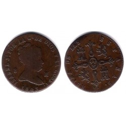 Isabel II. 1843. 8 Maravedi (BC) Ceca de Jubia