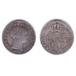 Isabel II. 1853. 1 Real (MBC) (Plata) Ceca de Barcelona