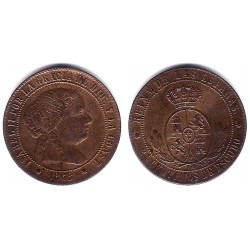 Isabel II. 1868. 2½ Céntimos de Escudo (SC) Ceca de Barcelona OM