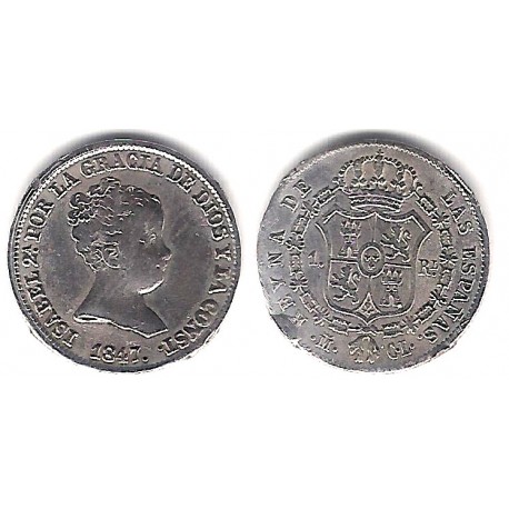 Isabel II. 1847. 1 Real (MBC+) (Plata) Ceca de Madrid CL