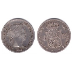 Isabel II. 1863. 4 Reales (MBC) (Plata) Ceca de Madrid