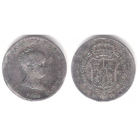 Isabel II. 1848. 4 Reales (BC) (Plata) Ceca de Madrid CL