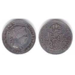 Isabel II. 1864. 1 Real (MBC) (Plata) Ceca de Sevilla