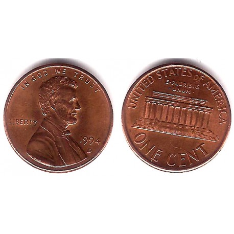 (201b) Estados Unidos de América. 1994(D). 1 Cent (EBC)