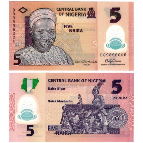 (38h) Nigeria. 2017. 5 Naira (SC)