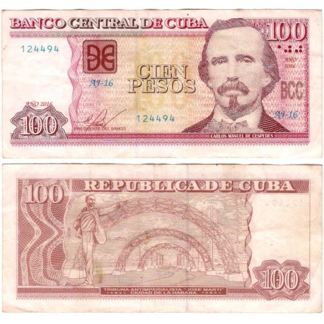 (129h) Cuba. 2016. 100 Pesos (MBC-)