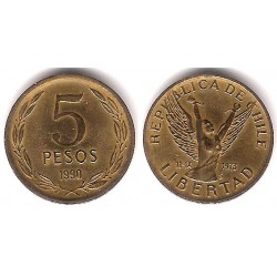 (217.2) Chile. 1990. 5 Pesos (MBC)