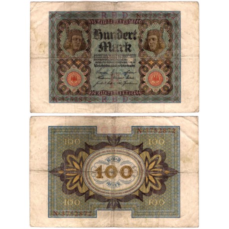 (69a) Imperio Alemán (Weimar). 1920. 100 Mark (BC)