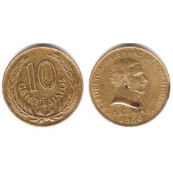 (36) Uruguay. 1960. 10 Centesimos (MBC+)